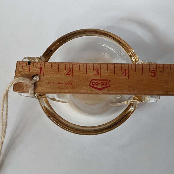 Vintage mid century thick glass ashtray orange coated - Picture 5 of 6